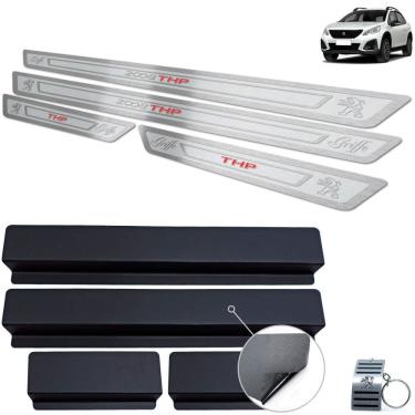 Imagem de Soleira Peugeot 2008 Griffe Thp 2020 2021 Prata Alto Relevo