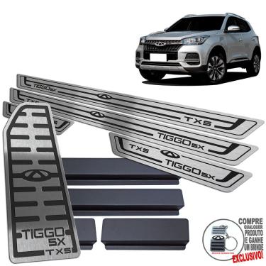 Imagem de Descanso Soleira Tiggo 5X TXS 2019 A 2022 Preto Baixo Relevo
