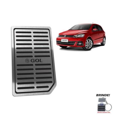 Imagem de Descanso De Pé Em Aço Inox Gol G6 G7 2012 A 2020 Preto