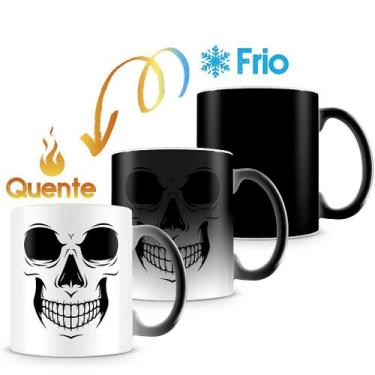 Imagem de Caneca Mágica Caveira Personalizada em Cerâmica - 325ml - Amo Canecas