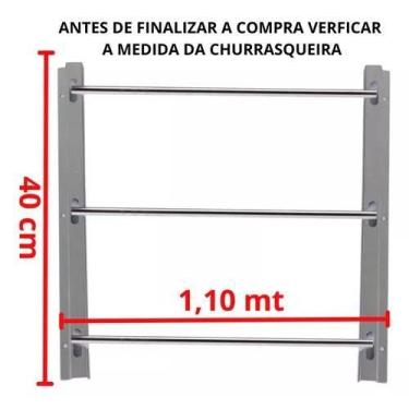 Imagem de Suporte Inox Churrasqueira 110CM - WRSTEEL