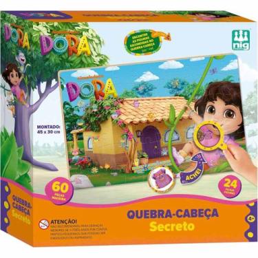 Imagem de Quebra-Cabeça Secreto Dora Aventureira 60 Peças Nig Brinquedos