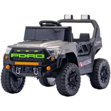 Imagem de Carrinho Elétrico Jipe Trail Boss 12V BANGTOYS Cinza - BANG TOYS, Cinz