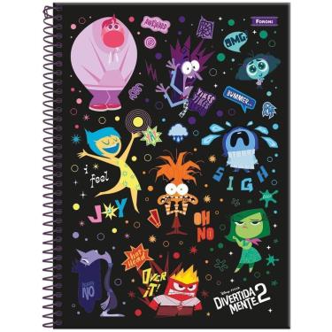 Imagem de Caderno Divertidamente 2 Disney Espiral 1 Matéria Escolar