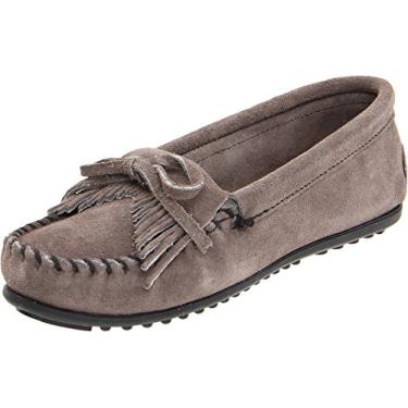 Imagem de Minnetonka Mocassins Femininos Kilty Hardsole, Cinza, 9 Wide