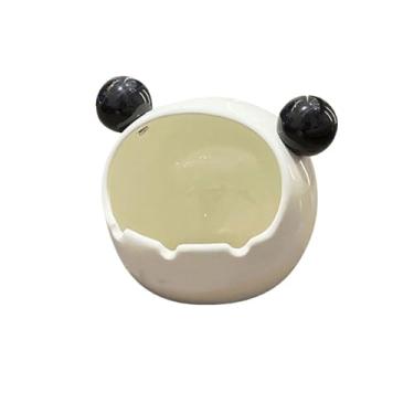 Imagem de Cinzeiro de cerâmica branca cinzeiro portátil para fumantes cinzeiro de mesa para decoração externa de escritório em casa ou cinzeiro para colocar doces ao ar livre