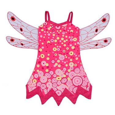 Imagem de Lito Angels Mia Toddler Girls Costume Fairy Fancy Dress Up Halloween Party Outfit w-Wings Size 2-3T