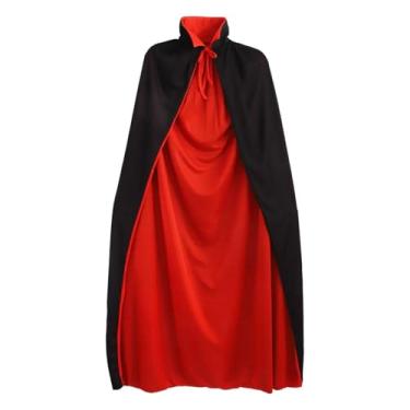 Imagem de Capa cosplay de vampiro de Halloween capa de bruxa capa dupla face gola alta cosplay capa para crianças adultas fantasia fantasia fantasia baile de máscaras decoração de festa adereço