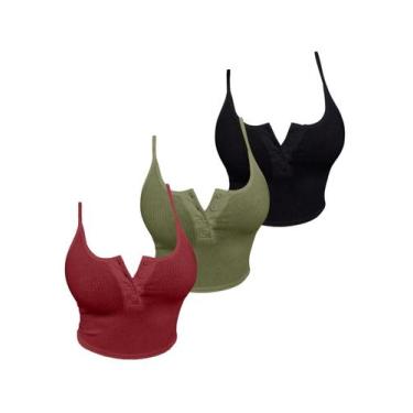 Imagem de Camisola curta SOLY HUX com nervuras de botão para mulheres