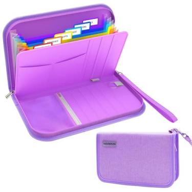 Imagem de Organizador de cupons e recibos NORDUN 13 bolsos com porta-cartões