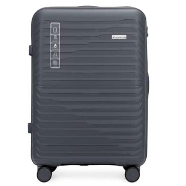 Imagem de Mala Grande 32kg Viagem em Polipropileno Anti Impacto Zíper Anti Furto Rodas 360º - Portland - Allabard