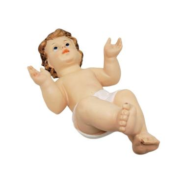 Imagem de Menino Jesus Resina Premium Luxo Tamanho Grande 20cm - Noel Dercor