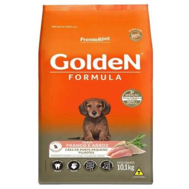 Imagem de Ração pra Cães Filhotes Raças Pequenas Golden Fórmula sabor Frango e A