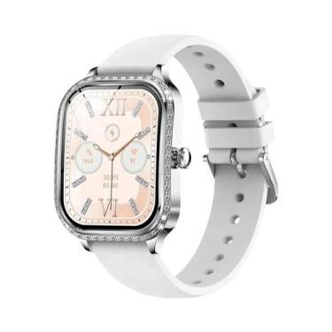 Imagem de Relógio Inteligente Ultra Fino Para Mulheres Com Diamantes, Monitor De