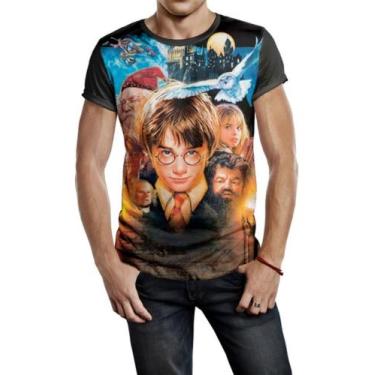 Imagem de Camiseta Masculina Harry Potter E A Pedra Filosofal Ref:216 - smoke, P