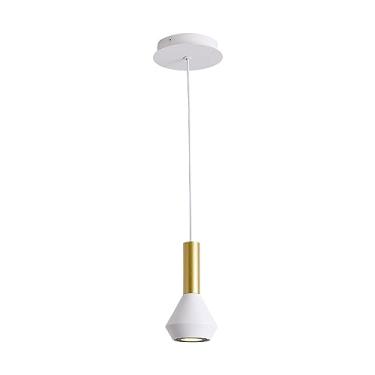 Imagem de PENDENTE PITUCO BRANCO E DOURADO E BRANCO (D)10CM (A)18.7CM 1XGU10 10W