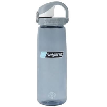 Imagem de Nalgene Garrafa de água Sustain Tritan livre de BPA On The Fly feita com material derivado de 50% de resíduos plásticos, 680 g, cinza fumê com cinza