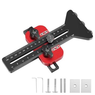 Imagem de Gabarito de serra de mesa de rasgo fino, gabarito de 3 polias para cortes de tiras estreitas de precisão, guia de serra de mesa serve para slot U de 3/20.3 cm x 3/10.2 cm e ranhura em T de 0,6 cm x