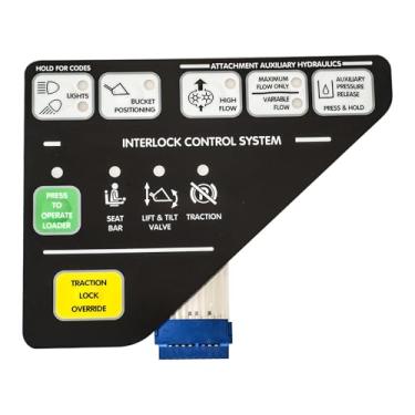 Imagem de 6675982-A Painel de botão de instrumento esquerdo da carregadeira deslizante (10 fios de conexão), adequado para Bobcat antigo S130, S150, S160, S220, S250, S300, S330, 751, 753, 763, 773, 864