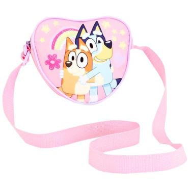 Imagem de Bluey Bolsa infantil infantil para meninas | Bolsa de ombro rosa pequena | Bingo transversal leve – Presente ideal para pré-escola ou viagens de um dia
