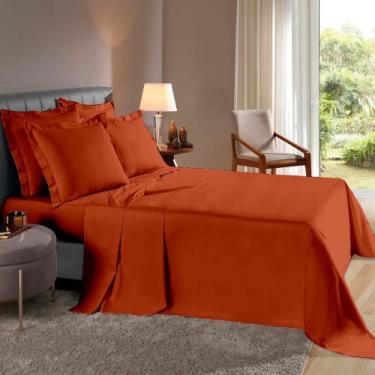 Imagem de Lençol Super King 3 pçs Fronhas c/ Abas Percal Flex 400 Fios Toque Ace