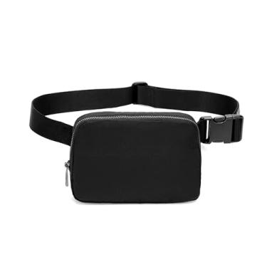 Imagem de Bolsa de cintura unissex – Pochete leve ajustável para mulheres e homens, presente de Páscoa, Preto, Bolsa de peito unissex