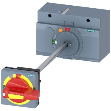 Imagem de Acionamento Rotativo Ext. SENTRON P/ Disjuntores 3VM13/3VM14 Amarelo/Vermelho IP65 Cód. 3VM9417-0FK25 – Siemens