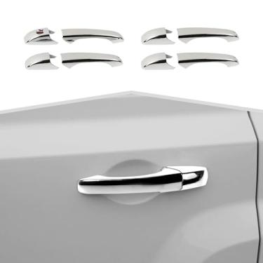 Imagem de Amayum 8 peças de acabamento de maçaneta externa para Chrysler 300C 2005-2010, Jeep Patriot 2011-2016, Dodge Caliber 2008-2011, cromado