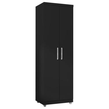 Imagem de Armario Multiuso 2 Portas 190x60 Cm Sabrina Preto Reajl Moveis Preto