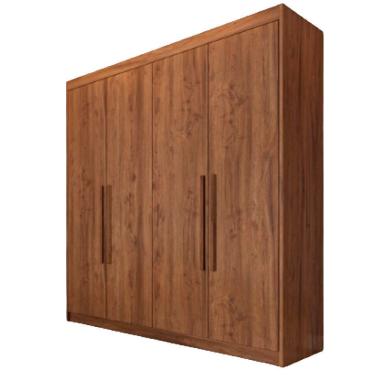 Imagem de Guarda Roupa 4 Portas Aurora Móveis Europa Braúna