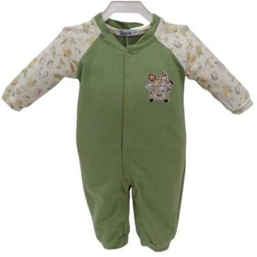 Imagem de Macacão Bebê Menino Luxo Zafielo Pettenati Safari Ref 533 - Verde - M ( 3 - 6 MESES )-Masculino