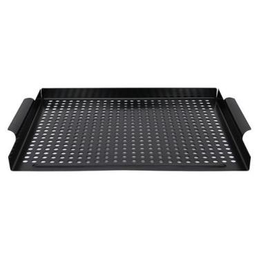 Imagem de Bandeja Assadeira Perfurada Inox Grelha Para Churrasqueira - Mimo Styl