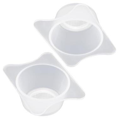 Imagem de ZZHXSM 2 peças de filtros de tinta PP para pistolas de pulverização, copos de filtro de aerografia, copos de purificação de tinta, 30 x 0,98 polegadas, branco com telas de filtro de malha de 150 e 200