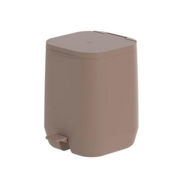 Imagem de Lixeira Pedal 6l Aura Cesto De Lixo Cozinha Banheiro Luxo Ou - Martipl