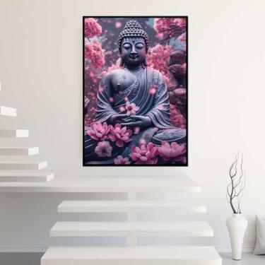 Imagem de Quadros Decorativos com Moldura Abstrato Arte Dourado e Preto Sala Quarto Kit Conjunto 2