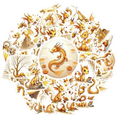 Imagem de 50 peças Dragon Fantasy Mythical Creatures Papelaria Adesivos DIY Adesivos Míticos Pacote de Adesivos para DIY Telefone Guitarra Laptop Notebook Mala Copo Laptop Bagagem Scrapbook Diário Adesivo