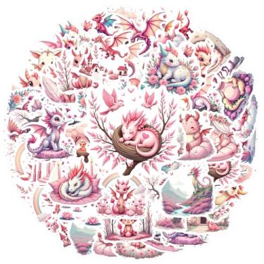 Imagem de 50 pçs lindos dragões criaturas fantasia floresta encantada adesivos DIY brinquedo mágico para laptop bagagem scrapbook diário adesivo DIY telefone guitarra laptop notebook mala copo