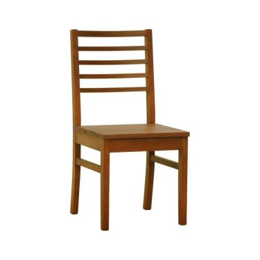 Imagem de Cadeira Tiê Madeira Maciça Encosto Ripado - Amêndoa Assento Ripado Amêndoa