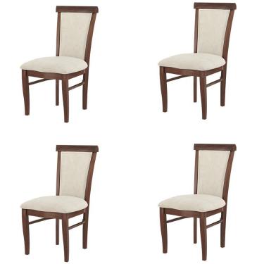 Imagem de Kit 4 Cadeiras Jantar Fabregas Facto Pérola/Capuccino