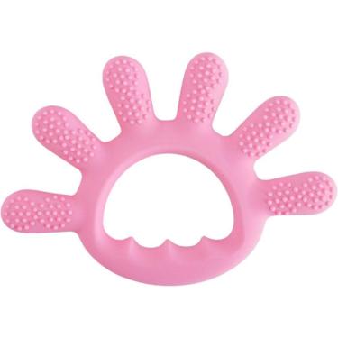 Imagem de Mordedor Dedinhos Para Bebê De Silicone 12x1cm Rosa