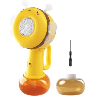 Imagem de Brinquedo Máquina Lançador Bolhas De Sabão Giratório Com Luzes Leds - 