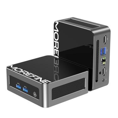Imagem de MOREFINE Mini PC N150, 13º Intel Twin Lake N150 (até 3,6 GHz), Mini Desktop M9 16GB DDR4 512GB M.2 NVMe SSD, PC pequeno suporte 4K Dual Display WiFi6/BT5.2/USB3.2 para casa/escritório