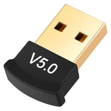 Imagem de Adaptador Bluetooth 5.0 USB, Dongle Receptor, Compatível com PC, Notebook, Fone de Ouvido, Mouse, Teclado, Windows, Linux