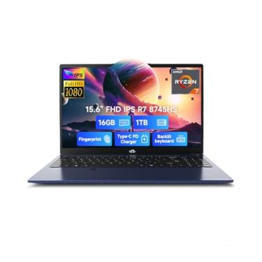 Imagem de NIMO 15.6" IPS FHD-Gaming-Laptop, Ryzen 7 8745HS 16GB DDR5 RAM 1TB SSD (8C/16T, up to 4.9GHz) Radeon 780M Graphics Business Computer with 100W Type-C Backlit Keyboard, Fingerprint USB-C 4.0