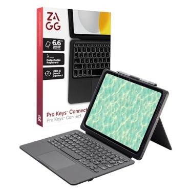 Imagem de ZAGG Capa com teclado Pro Keys Connect iPad 11 polegadas (A16)/10 polegadas (10ª geração) – Teclado USB‑C Direct Connect com trackpad, teclas retroiluminadas destacáveis, proteção contra quedas de 2