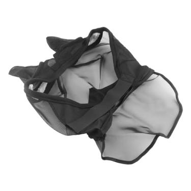 Imagem de Dpofirs Máscara de Mosca de Cavalo de Nariz Longo, Malha Macia Confortável Com Orelhas para Cavalos, Capacete à Prova de Insetos para Passeios Em Trilhas, Tamanhos M/L (M)