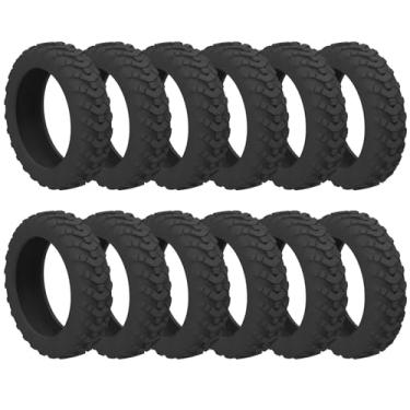 Imagem de LUMINFLY Protetores de roda de bagagem, conjunto de 24, capas de borracha preta para rodas de mala, redutores de ruído, antiderrapantes