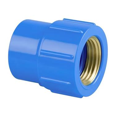 Imagem de Luva Soldável com Bucha de Latão, PVC Azul, para Água Fria, 20mm e 25mm, Pressão 750 kPa, Instalações Residenciais e Comerciais (24un - 20mmX1/2)