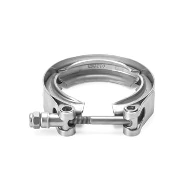 Imagem de NYTKL Braçadeira de banda V de 1,5 polegada, braçadeira de escape de flange de liberação rápida de aço inoxidável 304 macho, banda em V para caminhonete Turbo Downpipe Exchange Exhaust Systems