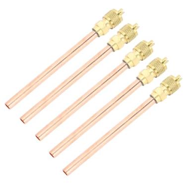 Imagem de aqxreight Válvula de Acesso de Enchimento OD de Tubo de Cobre de 5 Mm para Linhas de Tubulação R22 R12, Válvulas de Retenção de Serviço de Ar Condicionado Com Removedor de Núcleo e Tampa,